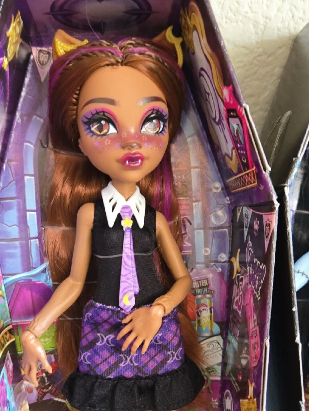 Monster High Dolls Set Of 4 Purple, Pink, Orange & Blue